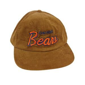 Chicago Bears Duck Brown Cotton Corduroy Baseball Cap Port Authority Brand NEW
